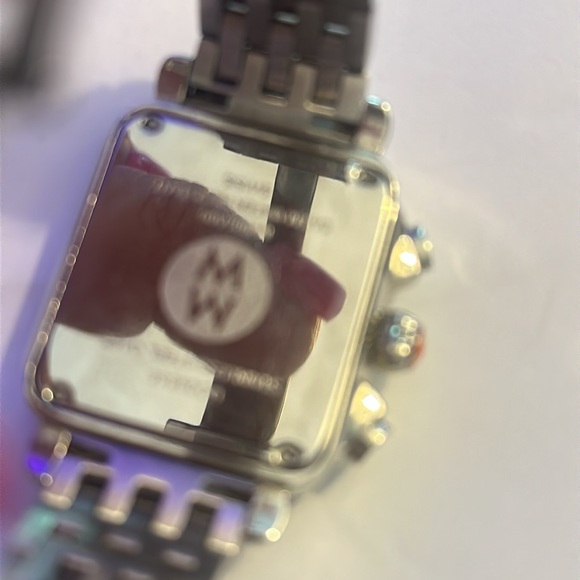 SOLD Gorgeous diamond Michele Deco watch baby Blue face - Picture 5 of 15